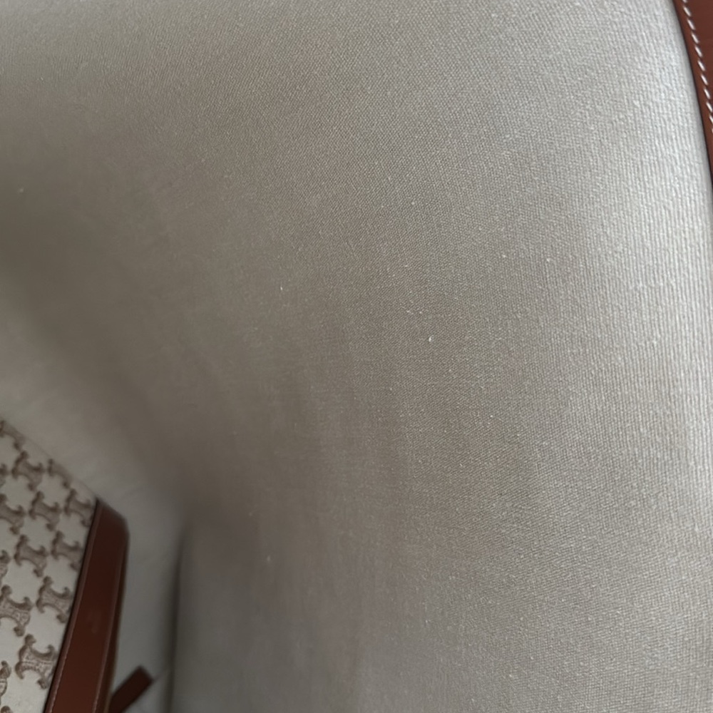 Celine *NEW* Triomphe Tan and Brown Women's Tote Bag with Pouch & Dust Cover - Picture 15 of 15